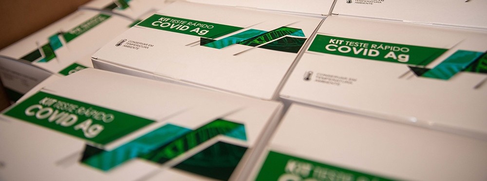 Estado distribui mais 1,3 milhão de testes rápidos de covid-19