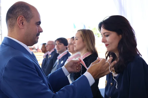 Cerimônia de entrega da Medalha Juscelino Kubitschek, em Diamantina