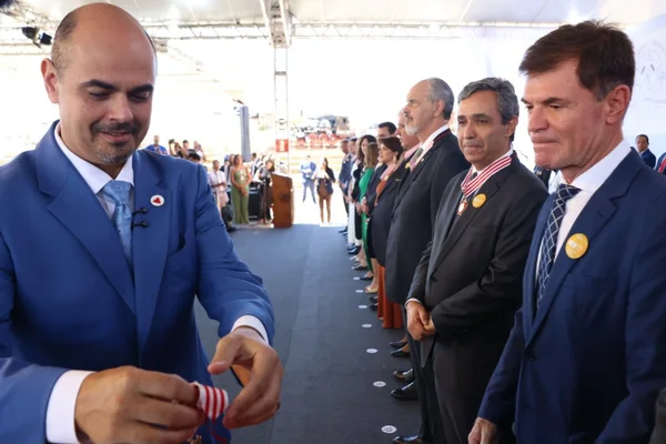 Cerimônia de entrega da Medalha Juscelino Kubitschek, em Diamantina