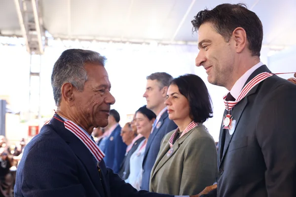 Cerimônia de entrega da Medalha Juscelino Kubitschek, em Diamantina