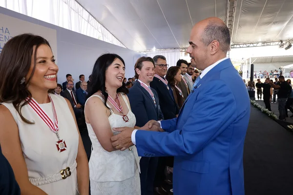 Cerimônia de entrega da Medalha Juscelino Kubitschek, em Diamantina