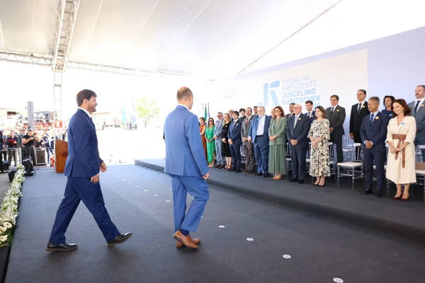 Cerimônia de entrega da Medalha Juscelino Kubitschek, em Diamantina