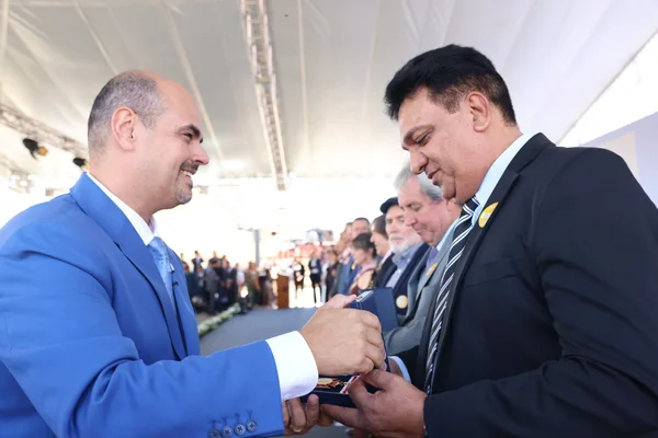 Cerimônia de entrega da Medalha Juscelino Kubitschek, em Diamantina
