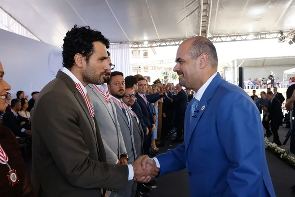 Cerimônia de entrega da Medalha Juscelino Kubitschek, em Diamantina
