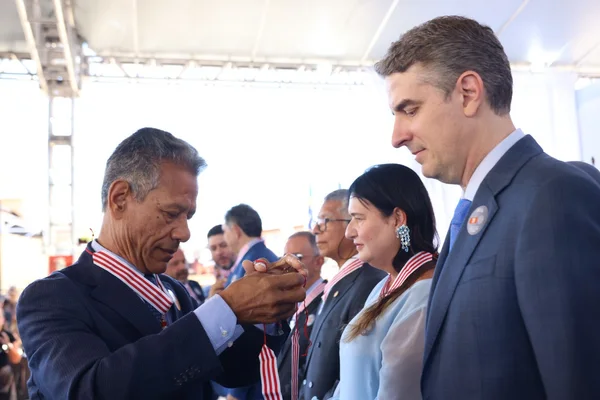 Cerimônia de entrega da Medalha Juscelino Kubitschek, em Diamantina