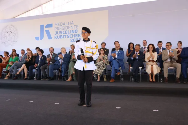 Cerimônia de entrega da Medalha Juscelino Kubitschek, em Diamantina