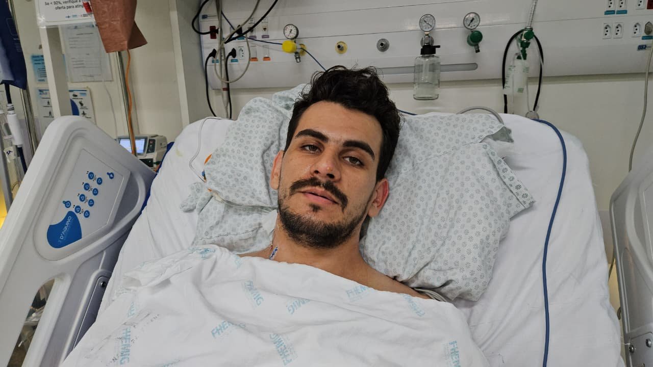 O paciente Geovani Campos Canton, primeiro a receber a polilaminina pelo SUS em Minas Gerais.