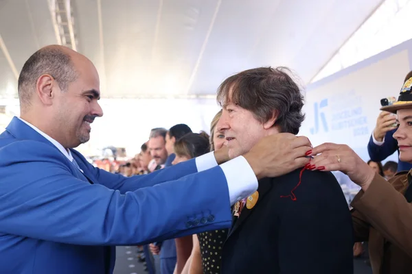 Cerimônia de entrega da Medalha Juscelino Kubitschek, em Diamantina