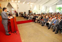 Governador Aécio Neves durante lançamento do programa de Aprimoramento do Esporte Escolar