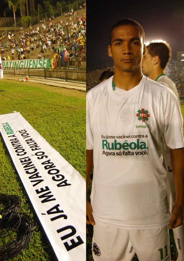 Faixas, camisas e mensagens demonstraram a adesão dos jogadores à Campanha
