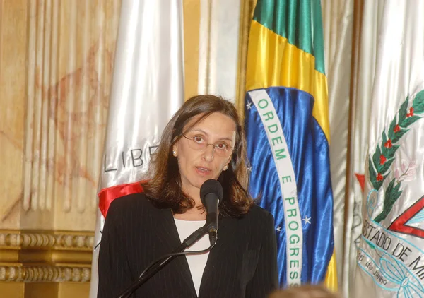 A presidente do Servas, Andrea Neves, discursou durante lançamento da “Energia do Bem”