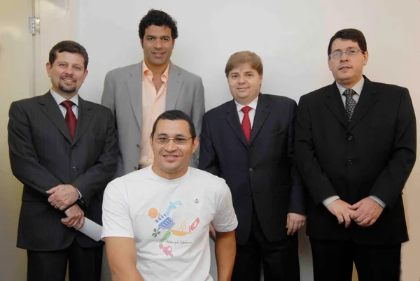 Clodoaldo (à frente), Ricardo Piquet, Raí de Oliveira, Agostinho Patrús e Fernando Sette