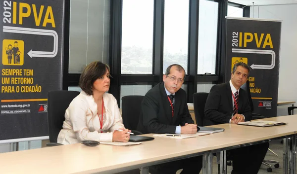 Superintendente Maria do Carmo Nascimento, subsecretário Gilberto Silva Ramos e Leonardo Guerra