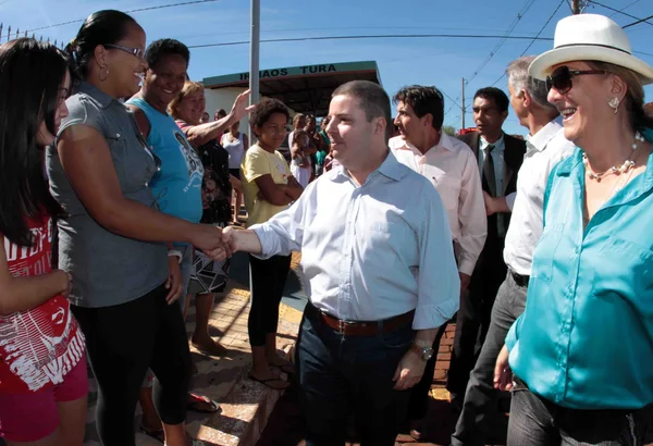 Governador durante visita a cidade de Conquista