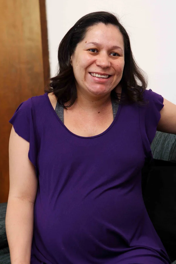 A gestante Fabiana de Souza Nascimento destaca a importância do programa