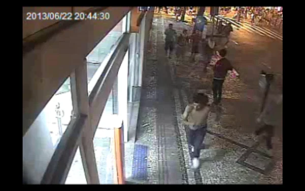Imagens das reproduções de câmeras de segurança captadas pela Polícia Civil