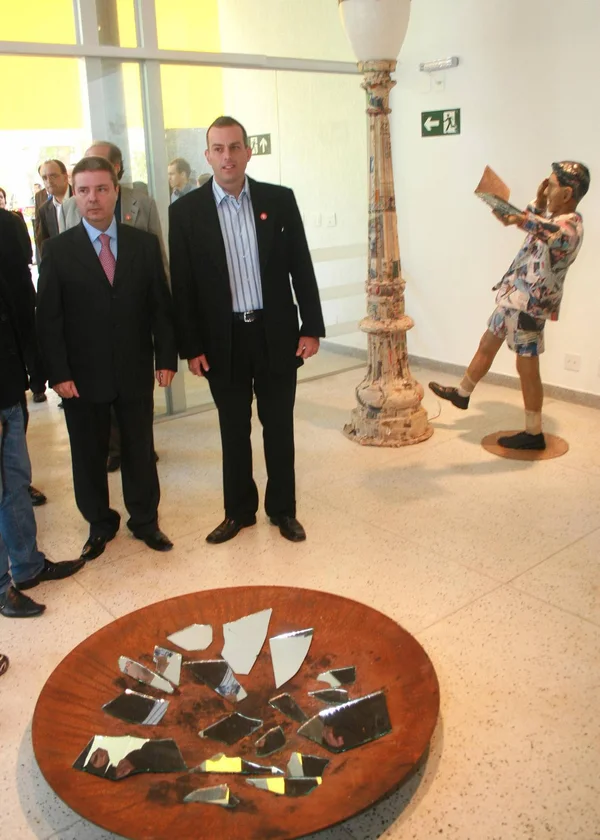 Governador e o diretor presidente do Instituto Cultural Sérgio Magnani
