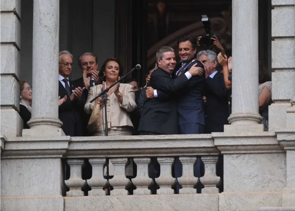 Governador Antonio Anastasia e o ex-governador de Minas, Aécio Neves