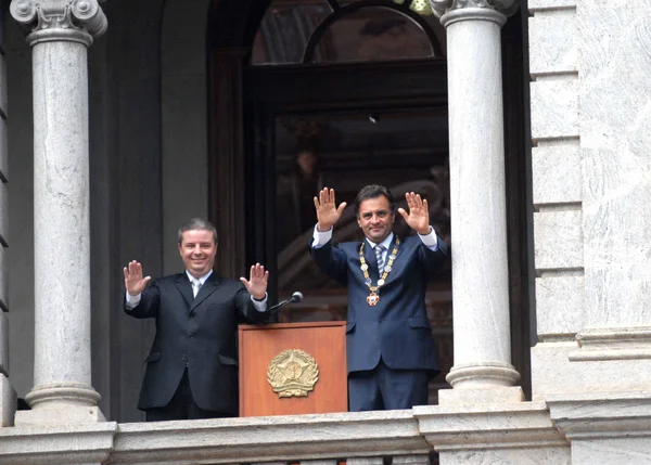 Governador Antonio Anastasia e ex-governador de Minas Gerais, Aécio Neves