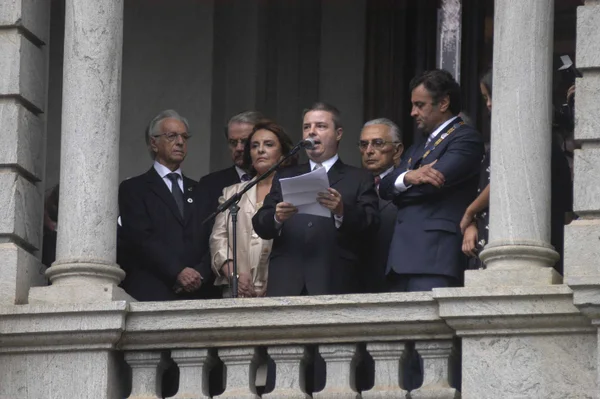 Governador Antonio Anastasia durante pronunciamento no Palácio da Liberdade