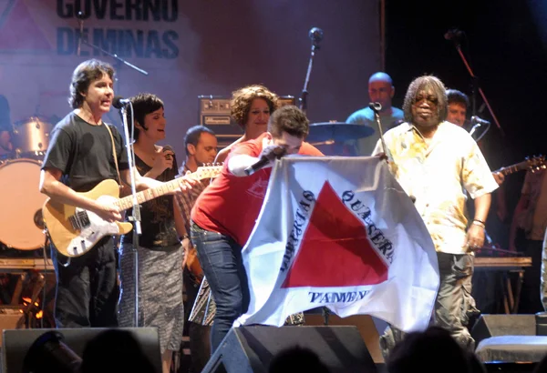 Músicos mineiros durante a inauguração do Circuito Cultural