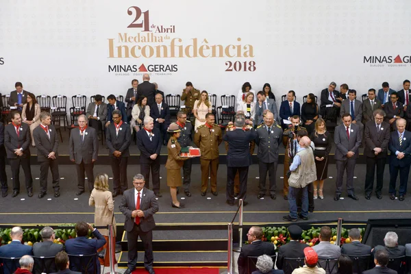 Cerimônia de entrega da Medalha da Inconfidência em Ouro Preto