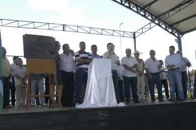 Vice-governador durante pronunciamento na inauguração do Programa Saúde na Praça