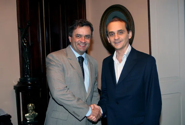 Governador Aécio Neves recebeu o prefeito de Cuiabá, Wilson Santos