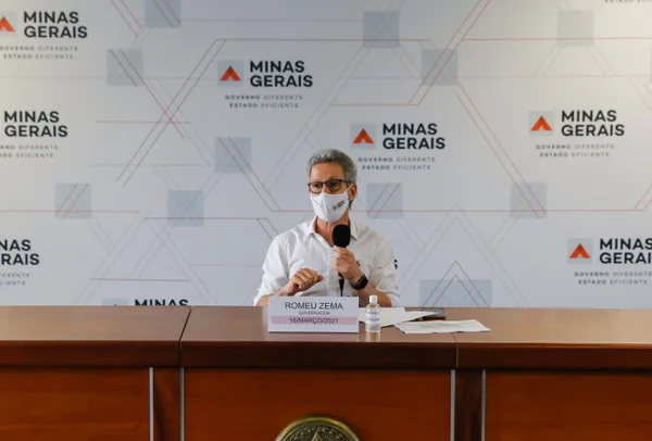 Coletiva - Governador Romeu Zema anuncia onda roxa em todo o estado