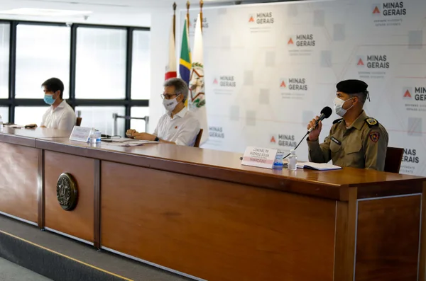 Coletiva - Governador Romeu Zema anuncia onda roxa em todo o estado