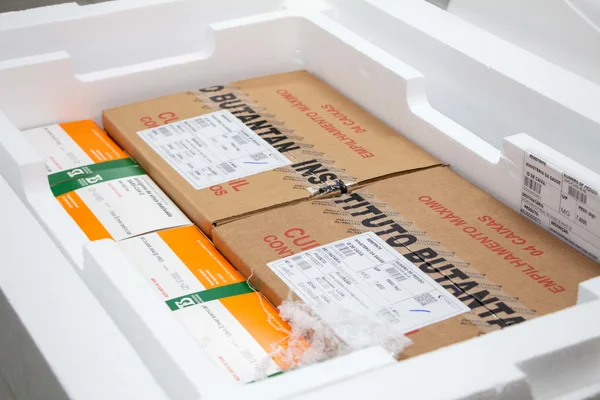 Chegada da 32ª remessa de doses de vacinas contra covid-19