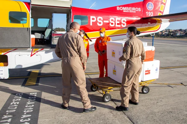 Aeronave dá mais agilidade no transporte de pacientes e insumos em Minas Gerais