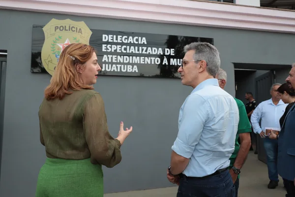 Governador vistoria sede da Delegacia Especializada de Atendimento à Mulher de Juatuba