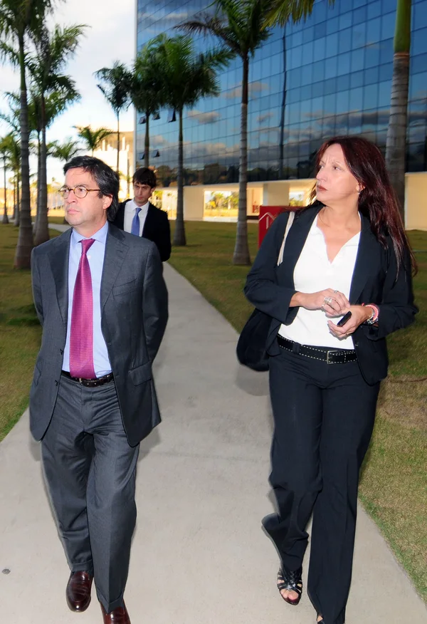 Presidente do BID, Luis Alberto Moreno, e a representante do BID no Brasil, Daniela Carrera-Marquis