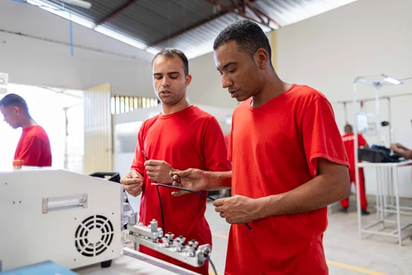 Galpão de trabalho da Nelson Hungria funciona semelhante ao de grandes indústrias