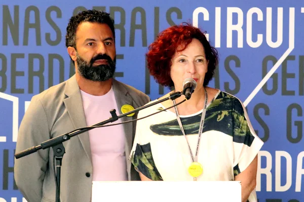 Sérgio Rodrigo Reis, presidente da FCS, e Natalie Oliffson, diretora executiva do Circuito Liberdade
