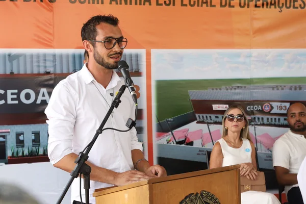 Lançamento da pedra fundamental da obra da 5ª Companhia Especial de Operações Aéreas (Ceoa) e Suporte Aéreo Avançado de Vida (SAAV), em Juiz de Fora