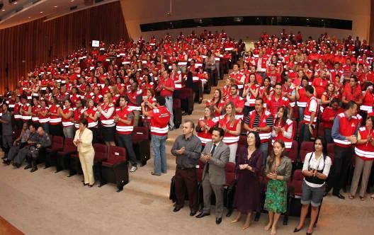 Brigadistas lotaram o auditório JK, celebrando a fomatura de 477 membros
