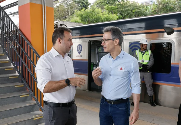 Governo de Minas acompanha primeiro teste operacional do novo trecho da Linha 1 do Metrô da RMBH