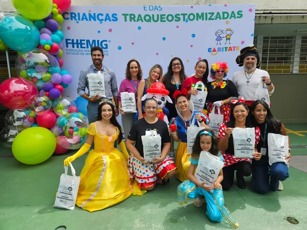 Crianças com traqueostomia e doenças raras ganham festa especial no Hospital Infantil João Paulo II