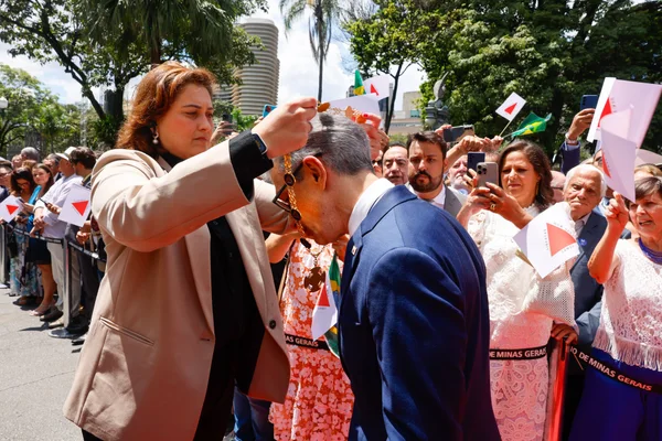 Governo de Minas realiza cerimônia de transmissão do cargo de governador de Romeu Zema para Mateus Simões