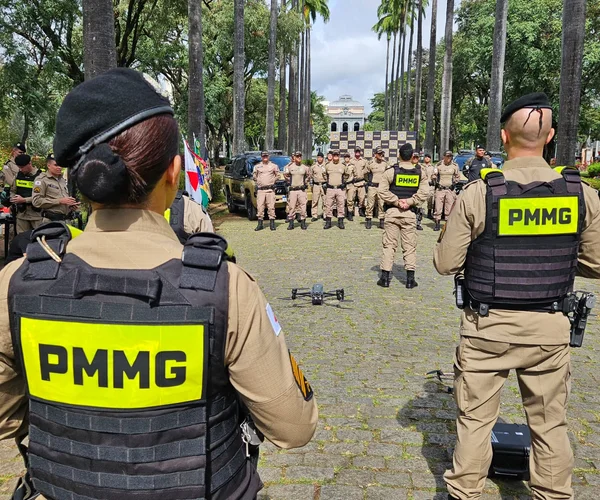 Polícia Militar de Minas Gerais lança pelotão de drones com reconhecimento facial e alerta sonoro