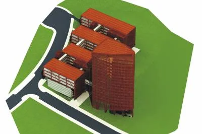 Ilustração dos prédios institucionais do BH-Tec