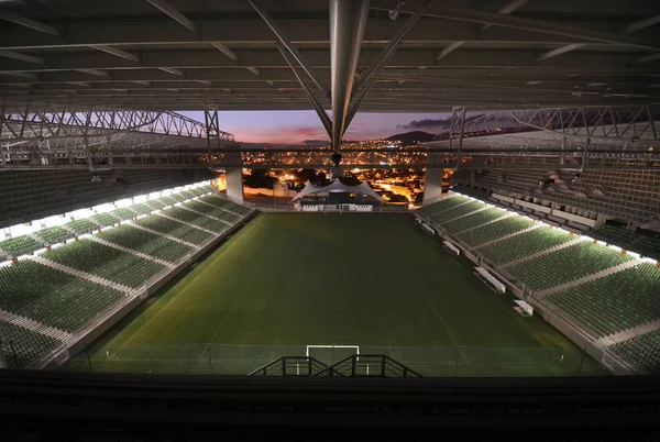 Câmera fixada no ponto mais alto do estádio captou as imagens do dia da inauguração