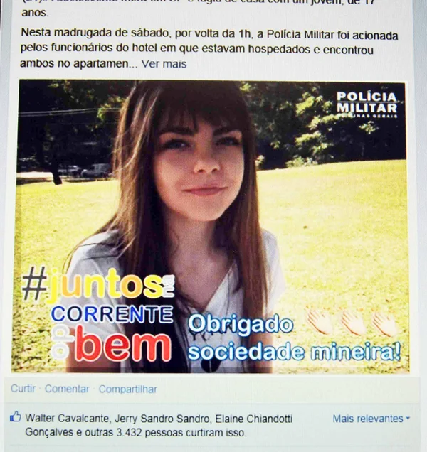 Facebook da PM teve mais de 15 mil compartilhamentos em 1 dia