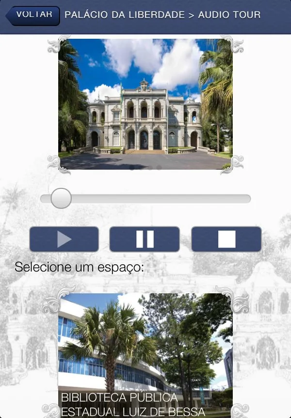 Usuários de telefones e tablets com plataforma “iOS” ou “Android”, com versão a partir de 4.0, poderão percorrer a Praça da Liberdade e, pelo menos, três espaços com visão 360º