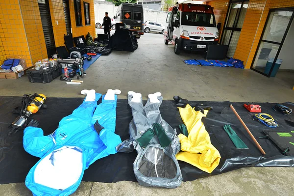 Foram apresentados equipamentos utilizados por corporações como o Gate, o Samu e o Exército