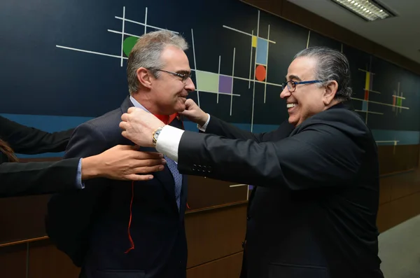 Alberto Pinto Coelho recebe o procurador-geral de Justiça de Minas Gerais, Carlos André Mariani Bittencourt, no Palácio Tiradentes, na Cidade Administrativa