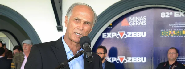 O vice-governador Antônio Andrade discursa na abertura da Expozebu, em Uberaba