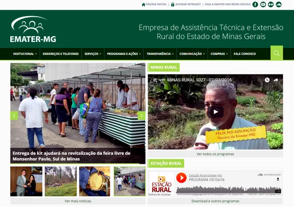 Novo site da Emater já está disponível para a população